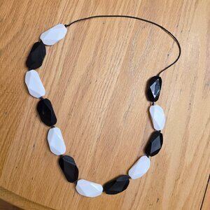 Etsy Vintage Black/White Beaded Necklace